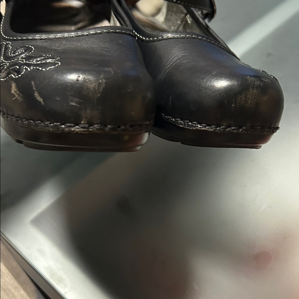 Dansko Black Embroidered Mary Jane Shoes - Picture 5 of 14